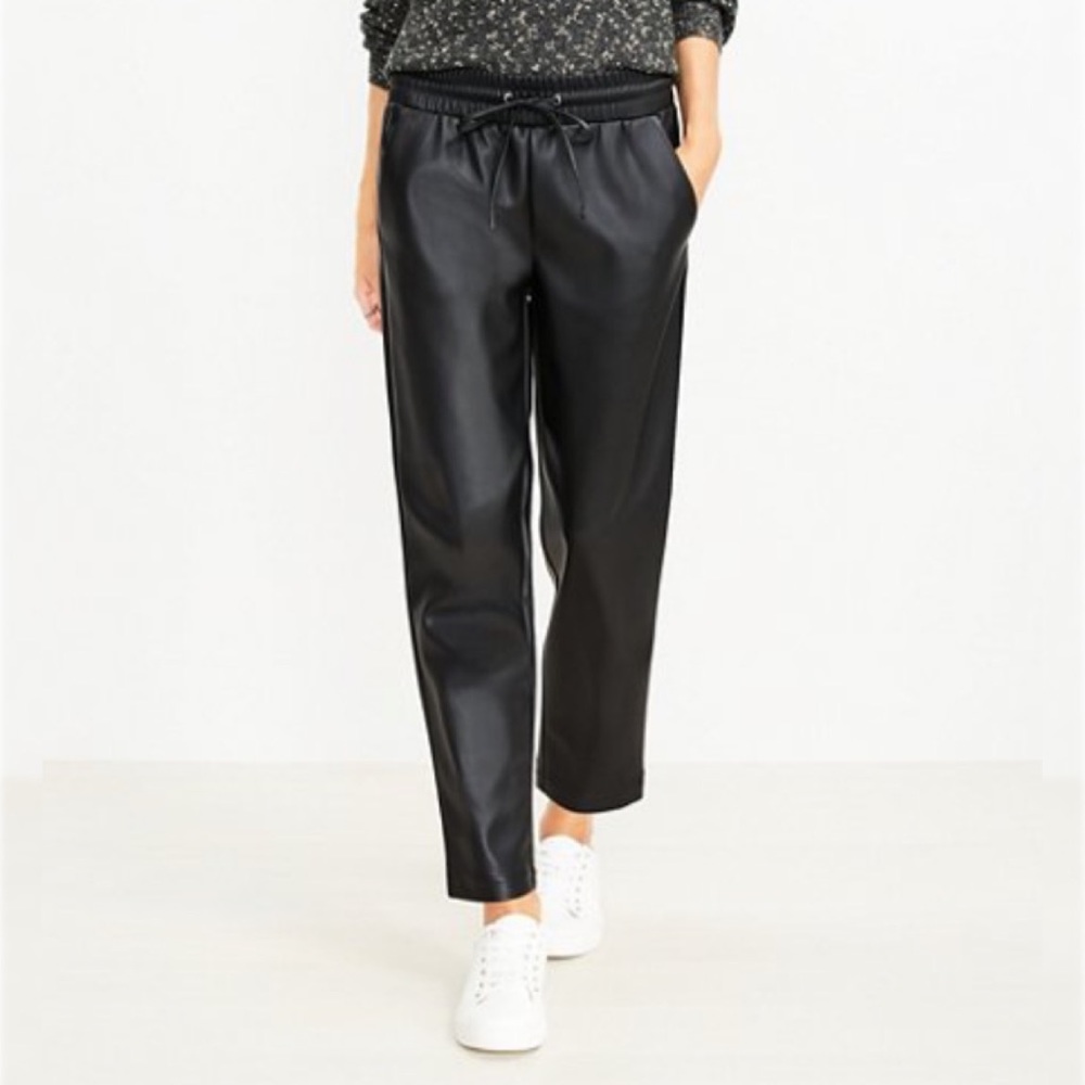 LOFT Faux Leather Pull On Slim Pants XL